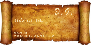 Diósi Ida névjegykártya